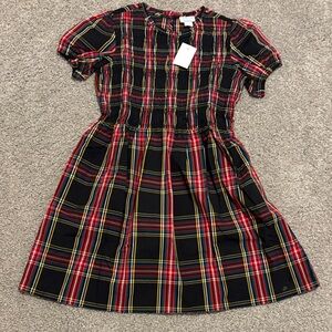 Crewcuts Plaid Dress - Red, Black, Yellow